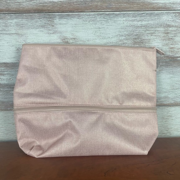 Thirty One Rose Blush Metallic Size Up Expandable Pouch - Picture 3 of 5